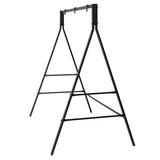 168*106*180cm Flat Top Square Tube 200kg Iron Swing Frame Black 00236712