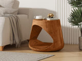 MGO Hollow Side Table, Wood-like texture,antique brown Color N770P212235A