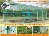 Walk-in Tunnel Greenhouse 1577 FT, Galvanized Steel Frame with 8 Mesh Windows & Roll-Up Zipper 27845206