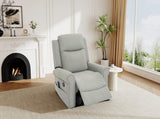 Manual Recliner 270&degSwivel Rocker Recliner Chair PU Leather Recliner with Massage and Heating, N763P363558E