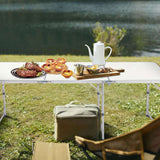 180 x 60 x 70cm Aluminum Alloy Folding Table White 32519857