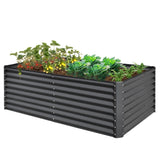 6x3x2ft Galvanized Raised Garden Bed, Outdoor Planter Garden Boxes Large Metal Planter Box for W1859P197935