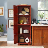 72.4" Tall Storage Cabinet Tall Storage Cabinet with 8 Doors and 4 Shelves ,Bookshelf Living Room, W2275P269079