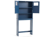 2-Door Painted MDF Toilet Cabinet 23.23*8.66*66.93in Navy blue 89298036