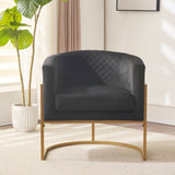 Upholstered velvet chair Gold metal bracket, medieval living room office tea room lounge chair with W2113P228833