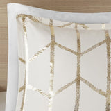 Full/Queen Metallic Printed Comforter Set B03595865