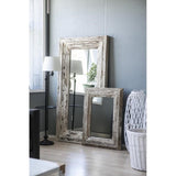 ZNTS 30x2x39" Rectangle Wall Accent Mirror with Distressed Wood Frame W2078P154685