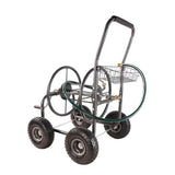 ZNTS Garden Hose Reel Cart - 4 Wheels Portable Garden Hose Reel Cart with Storage Basket Rust Resistant W227P194231