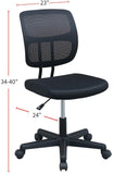 ZNTS Elegant Design 1pc Office Chair Black Mesh Desk Chairs wheels Breathable Material Seats HS00F1677-ID-AHD