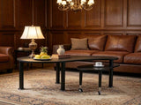 Contemporary rotatable cocktail table solid rubber wood legs, 360 degree rotating coffee table W2899P372752