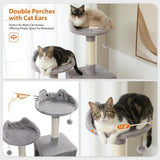 ZNTS 63'' Multi-Level Cat Tree Cat Tower for Indoor Cats with Sisal-Covered Scratching Post, Cozy Cat 70889135