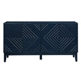 60.5'' Buffet Cabinet with Storage, Farmhouse Fluted Sideboard with Geometric Pattern & Adjustable W1801P288507
