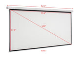 100 INCH 43 Manual Projector Screen Matte White 65870669