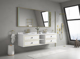 96" Wall Hung Bathroom Vanity Cabinet Fits Double Sinks, Cabinet Only W2287P265098