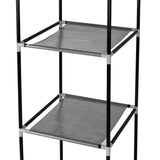 ZNTS 64" Portable Closet Storage Organizer Wardrobe Clothes Rack with Shelves Black 72214687