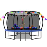 12FT Kids Trampoline with Safety Enclosure Net & Ladder, and flag parts, Outdoor W1163P234177