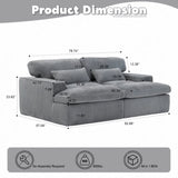 Double Chaise Lounge Chair Indoor,Oversized Upholstered Sleeper Cloud Couch,Deep Seat Luxury Sofa 96861090
