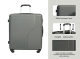 3-Piece Luggage Set ABS Lightweight & Durable Suitcase with Spinner Wheels, TSA Lock, , W284P377771