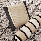 6 Piece Jacquard Quilt Set with Throw Pillows Black King/Cal King B03597448