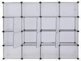 16-Cube Storage Shelf Cube Shelving Bookcase Bookshelf Organizing Closet Toy Organizer Cabinet White 35996258