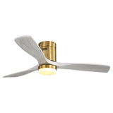 52 Inch Decorative LED Ceiling Fan With Dimmable LED Light 6 Speed Remote 3 Solid Wood Blades W934102584