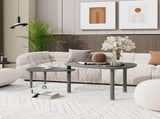 360 degree Rotatable modern Coffee Table for Living Room, solid wood legs with simply assemble W2899P372757