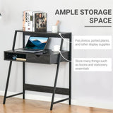 Computer Desk with Drawer ,Grey 82551570