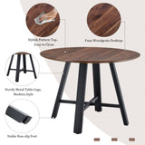 Modern minimalist round dining table and coffee table. 42 Inch Diameter MDF Table Top, Deep Wood W1151P230575
