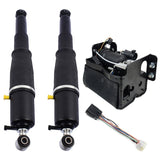 ZNTS Pair Rear Air Suspension Shocks + Compressor Pump for Cadillac Escalade Chevrolet Avalanche Suburban 01071748