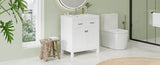 30-inch Bathroom Vanity with Ceramic Sink, Modern White Single Bathroom Cabinet with 2 Doors and a WF324045AAK