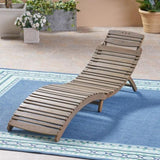 LAHAINA WOOD FOLDABLE CHAISE LOUNGE - GREY 57076.00GRY