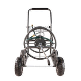 ZNTS Garden Hose Reel Cart - 4 Wheels Portable Garden Hose Reel Cart with Storage Basket Rust Resistant W227P194231