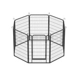 ZNTS 8 Panels Heavy Duty Metal Playpen with door,39.37