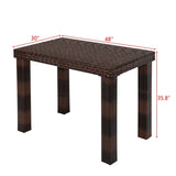 ZNTS Bar Table Brown Gradient （ONLY table） 07380505