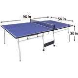 ZNTS 8ft Mid-Size Table Tennis Table Foldable & Portable Ping Pong Table Set for Indoor & Outdoor Games 37877415