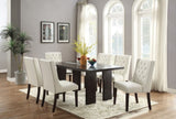 ZNTS Modern Faux Leather White Tufted Set of 2 Chairs Dining Seat Chair HSESF00F1503