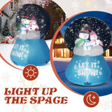 5.9 FT Lighted Christmas Inflatable Decoration, Large Inflatable Snow Globe with Snowman Family, 42777948