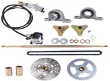 Rear Live Axle Kit w/ Brake Assembly & Chain Replacement for Drift Trike Go Kart ATV Quads 49487816