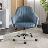 Accent chair Modern home office leisure chair with adjustable velvet height and adjustable W1521108560