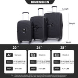 Expandable Hardshell Suitcase Double Spinner Wheels PP Luggage Sets Lightweight Durable Suitcase W284113621