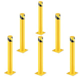 ZNTS Safety Bollard Post, 52 Inch Height Steel Bollards, 4.5 Inch Diameter Parking Bollard, Yellow Powder 32439134