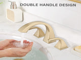 2-Handle Bathroom Sink Faucet with Drain, Brushed Gold W122465399