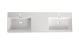 ZNTS 60 Inch Resin basin For Bathroom Vanity,Vanity Top only W1972P186778