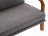 Oak Armrest Oak Upholstered Single Lounge Chair Indoor Lounge Chair Dark Grey 17272557