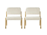 Mid-Century Modern Dining Chair with Solid Rubber Wood Frame & Upholstered Back, N768P489282N