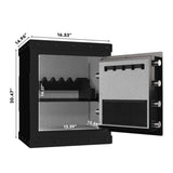 Three-lock safe, measuring 20.4 16.5 14.1 , suitable for home and office use, large steel W396P307320