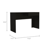 ZNTS Black Wengue 1-Drawer Computer Desk B06280446