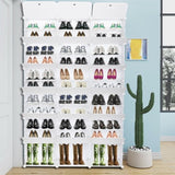 ZNTS 12-Tier Portable 72 Pair Shoe Rack Organizer 36 Grids Tower Shelf Storage Cabinet Stand Expandable 00409728