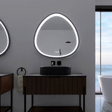 32 x 32 in. Gunmetal Grey Framed Dimmable Anti-Fog LED Bathroom Vanity Mirror W716P233470