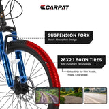 S26102 26 Inch Mountain Bike, Shimano 21 Speeds with Mechanical Disc Brakes, High-Carbon Steel W709P186911